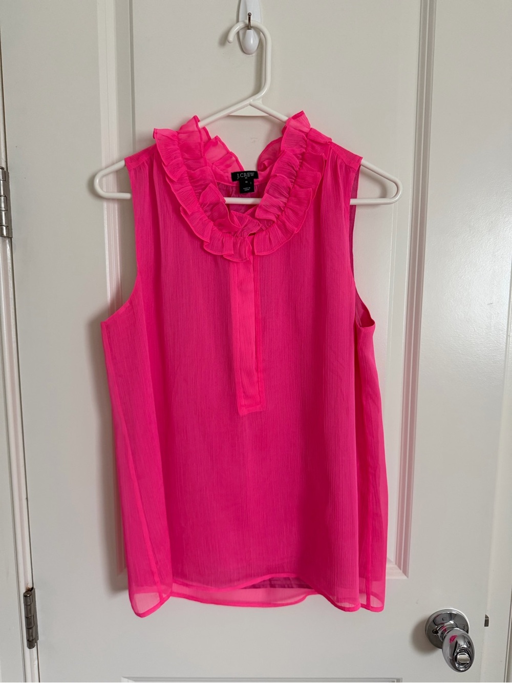 J. Crew pink top, size 10